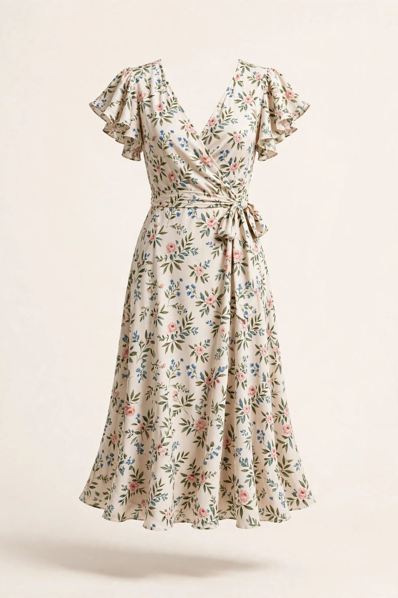 Aurelia Wrap Midi Dress