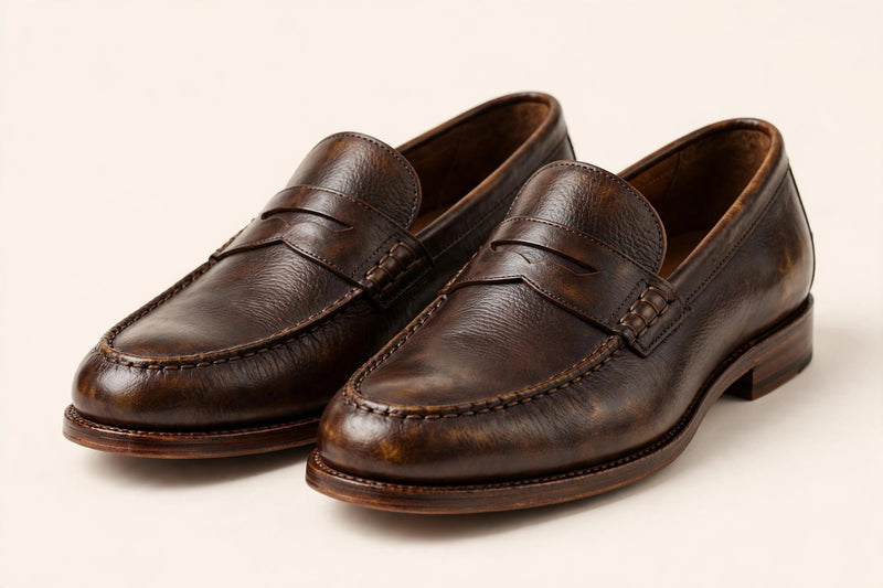 Hand-Stitched Leather Loafers