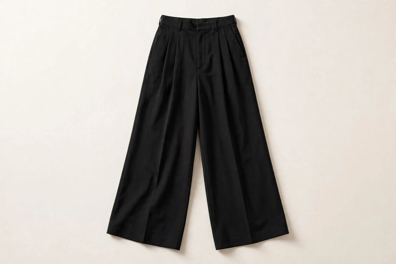 Pleated Wide-Leg Trousers