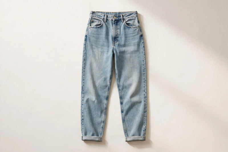 Vintage-Wash Mom Jeans